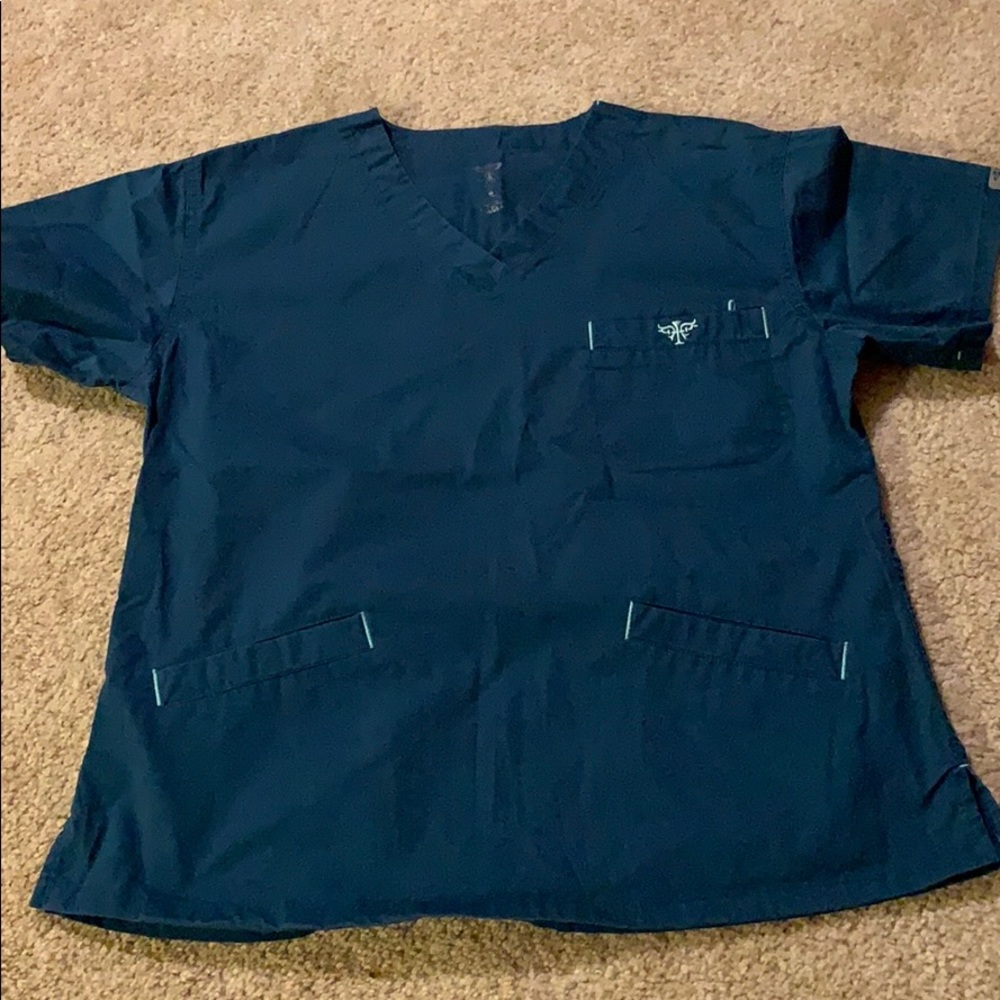 teal medium scrub top